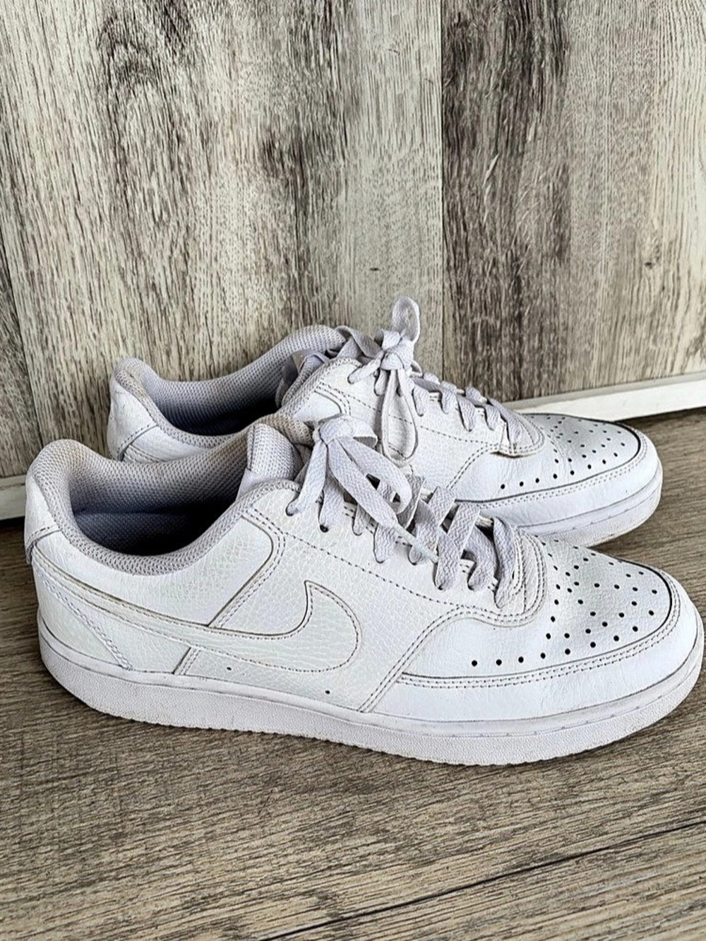 Nike Court Vision Low Triple White sneakers Womens 9